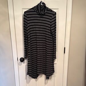 Mossimo Supply Co. Long Sleeve Striped Turtleneck Dress